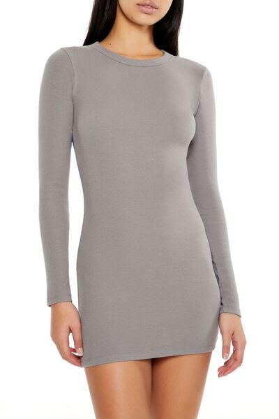 Forever 21 Uzun Kollu Vücuda Oturan Mini Elbise