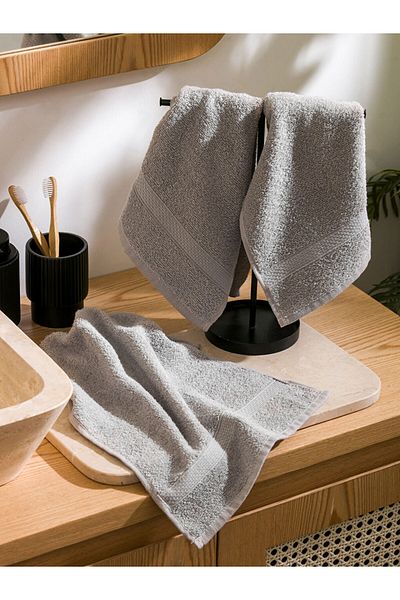LC Waikiki Lcw Embroidered Cotton Hand Towel Set of 3 30X50 cm