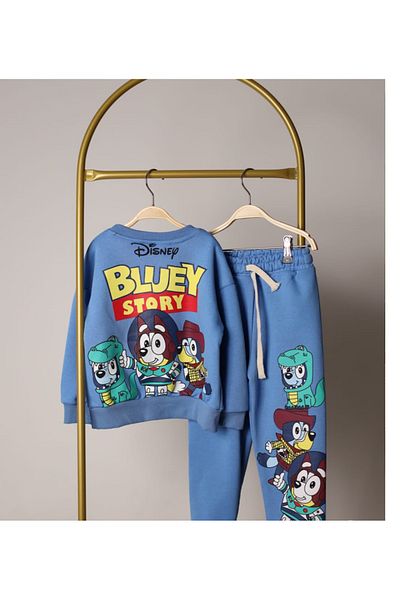 Arya Nisa Kids Costum de trening pentru băiat, albastru, imprimat pe spate