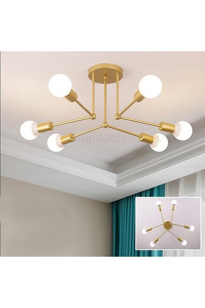 ONLYLIGHT Not included bulb golden Nordic bedroom lamp modern minimalist art led ceiling lamp creative persona
