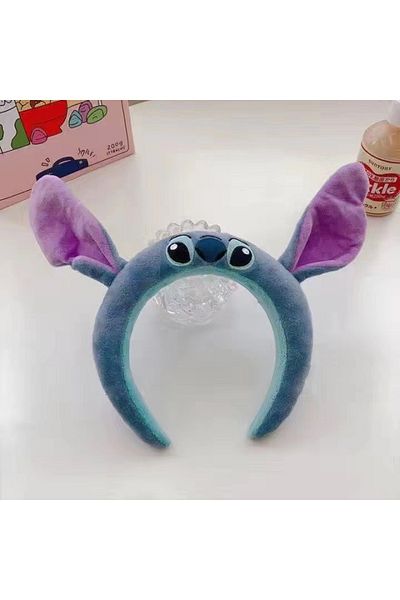 Choice black MINISO Cute Kawaii Stitch Toy Hairband Hair Accessories Headband Stitch Adult and kids Gift Ea