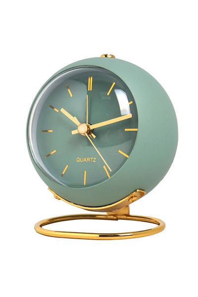 Choice green Nordic Creative Electronic Desk Clock, Minimalist Children's Alarm Clock, New Desktop Bedside