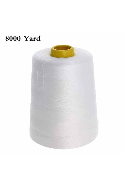 Choice White 8000 Yards Spools Sewing Polyester Thread 402 Thread Embroidery Thread for DIY Sewing Machine