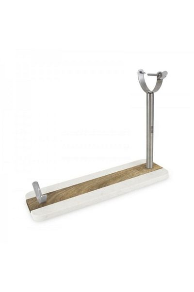 Quttin Bamboo, marble and stainless steel ham stand, 48.5x16x1.8 cm