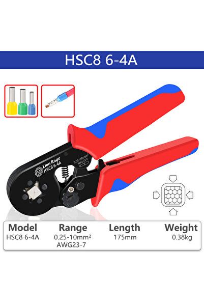 Choice3 أداة تجعيد يدوية HSC8 6-4 لأطراف التوصيل HSC8 6-4 كماشة تجعيد أطراف ا...