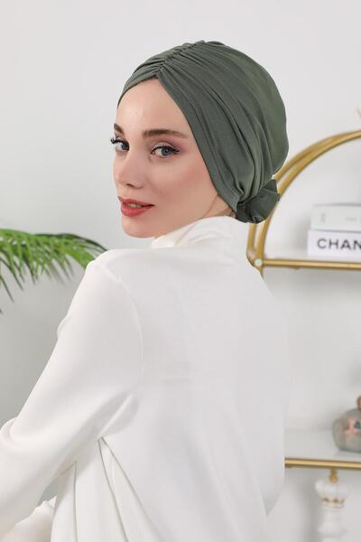 Aisha's Design Χειμερινό καπό με τριαντάφυλλα, B-21O, Χακί