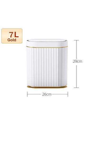 Choice 7L Gold Battery Smart Home Automatic Sensor Trash Can For Kitchen Bathroom Toilet Smart Trash Can Li