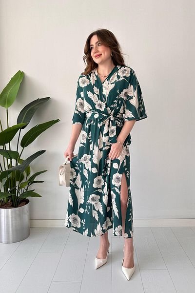 MaziButik Maner Volan Rochie Crin Petrol