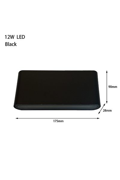 Feiyunlux 12w Black Warm White 6w 12w 24w Led Outdoor Waterproof Wall Lamp Bedroom Living Room Balcony Wall L