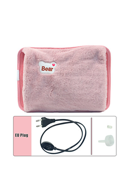 Choice زجاجة ماء ساخنة قابلة لإعادة الشحن باللون الوردي، دافئة كهربائية لطيفة...