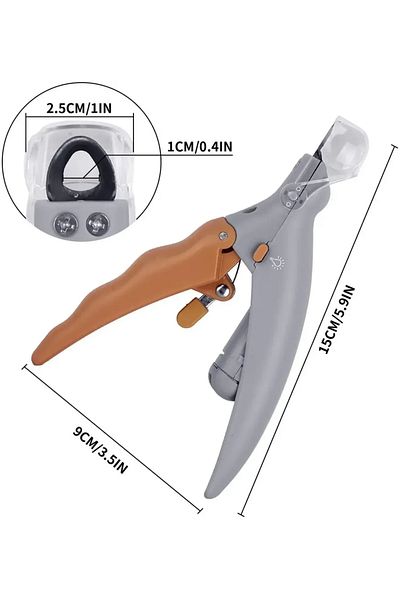 Choice LED Nail Scissors Pet Nail Clipper Strap LED Light Comes With Amplification Function Cat and Dog Nai