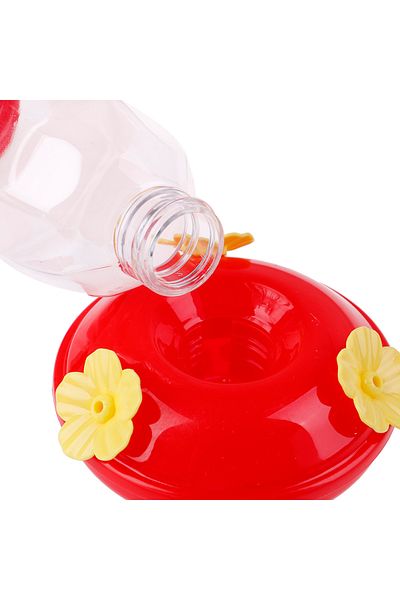 Choice Bird Water Drinker Feeder Waterer Hanging Hummingbird Feeder Garden Outdoor Plastic Flower Iron H...