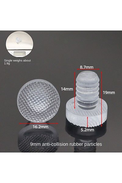 Choice 9mm-20pcs 20Pcs Clear Rubber Embedded Furniture Bumper Table Chair Leg Feet Bottom Glide Slide Pad F