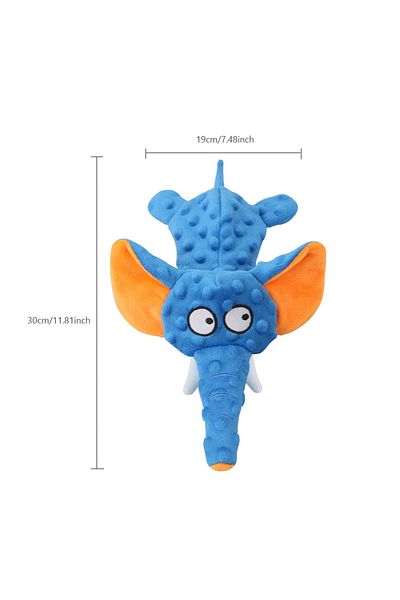Choice Blue Cute Plush Toys Squeak Pet Elephant Plush Shell Durable Toy Dog Chew Squeaky Interactive Dog To