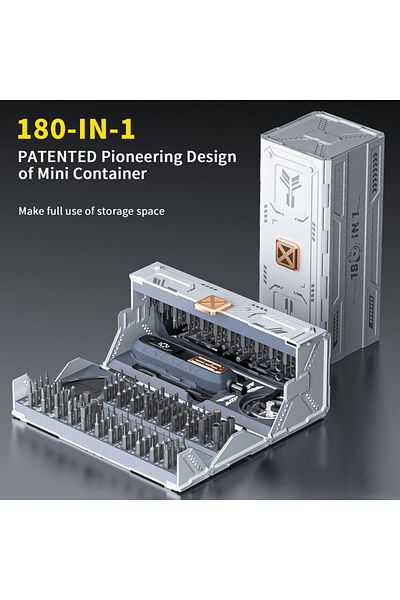Choice 180 in 1 180 in 1 Precision Screwdriver Set with Pickup Screw Driver Bit Folding and Case Design Hom