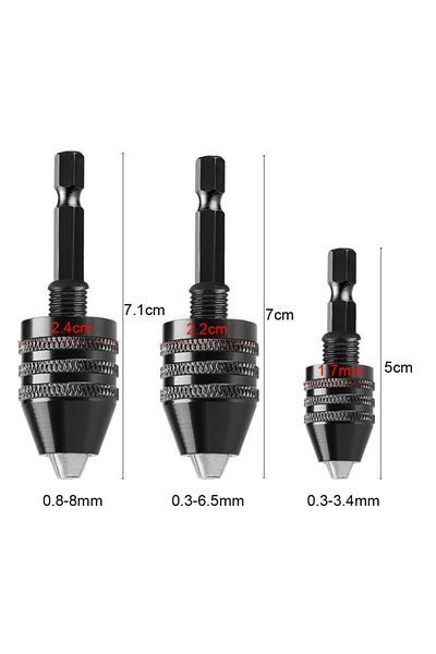 Choice 0.3 -3.4mm Mini Keyless Drill Chuck 0.3-8mm Self-Tighten Electric Drill Bits Collet Fixture Tools 1/
