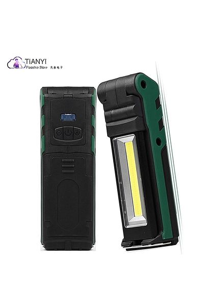 Choice 18650 Lithium Battery Fixed Focus Green B2 Cob Flashlight Magnet Cob Work Light Car Emergency Lighti
