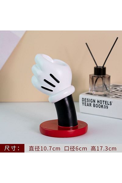 Choice mickey New Disney Mickey Figure Vase Mickey Ornament Lego Bouquet Home Ornaments Ins Style Internet