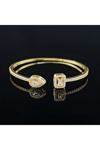 Choice Gold-color Trendy Snake Punk Pear Shape Silver Color on Hand Adjustable Open Bangle for Women Annive