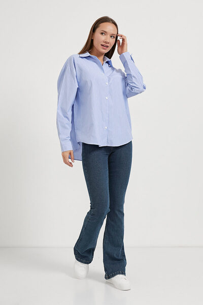 Arma Life Cămașă albastră cu mânecă lungă cu buzunar ascuns pentru femei