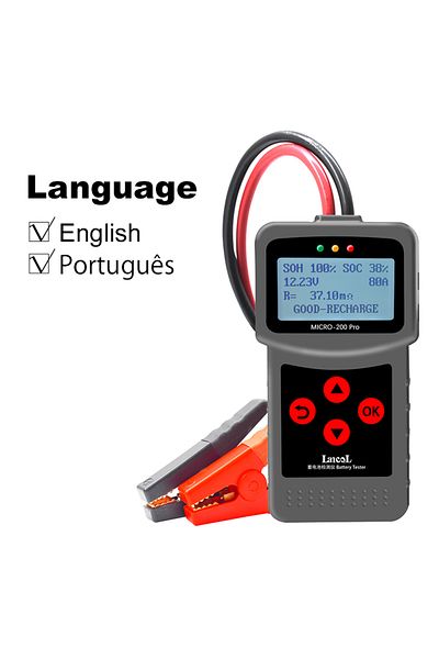 Choice جهاز اختبار سعة بطارية السيارة Lancol Micro200Pro 12 فولت، النسخة البرازيلية، مناسب لورش العمل في المرآب