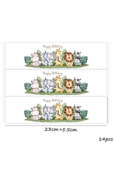 choice2 14pcs C 14pcs Cute Bottle Stickers Carton Animal Stickers for Kids Ju...