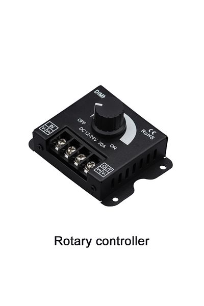 cooleeon Manual Knob 12V 24V LED Dimmer Remote Controller for LED Strip Light Dimming Knob Switch Voltage Reg