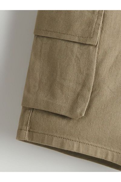 LC Waikiki Beige Elastic Waist Gabardine Boy's Shorts
