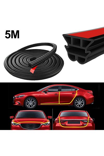 Choice 3-Layer Seal Strip Car Door Seal Strips Sound Insulation Weatherstrip Accessories Auto 5M Rubber ...