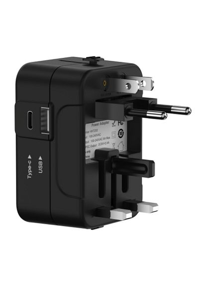 Choice 110-250V universal 1 2USB black Universal Travel Adapter with Dual USB Port UK to EU Plug Adaptor Wa