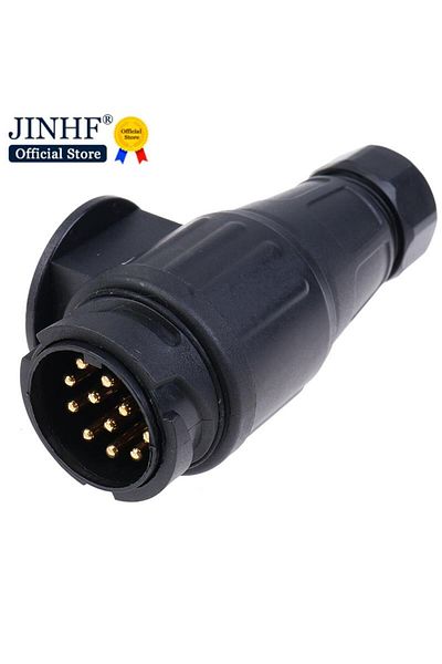Choice 1pc 12V 13 Pin Trailer Plug Waterproof Trailer 13 Pole  Electrical Connector Wiring Connector Ada...