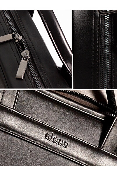 Alone 13"-14" Vegan Leather Organizer Laptop Bag | 1005 Brown