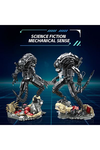 Choice creative expert Battle robot Alien moc Building Block Xenomorph model toy Star Beast  birthday Ne...