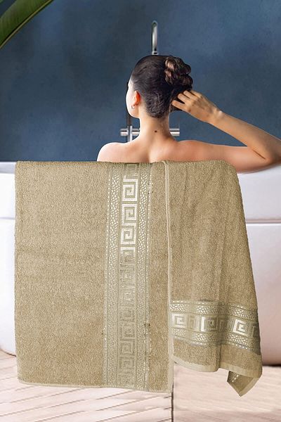 Mira Home Σετ Πετσέτες Μπάνιου 2 τεμαχίων Helen 100% Βαμβάκι 70x140 cm