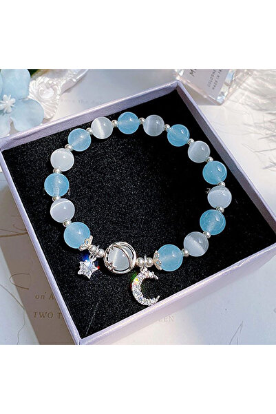 Choice سوار من حجر الأوبال باللون الأزرق والأرجواني للنساء والفتيات، أساور من...