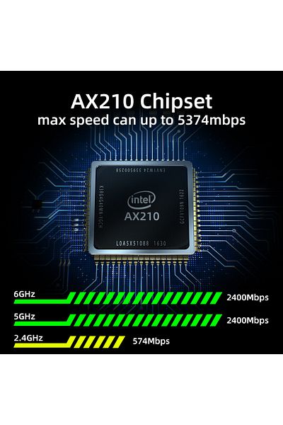 Choice Wi-fi 6e Ax210 Pcie Wifi Card 2.4g/5g/6ghz 5374mbps Pci Express Wireless Network Cards Bluetooth ...