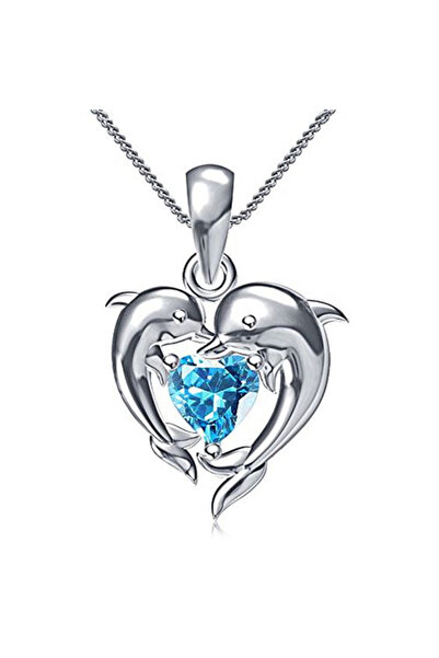 Choice قلادة Huitan الرومانسية على شكل دولفين مقاس 45 سم XL864 للنساء، هدية ر...