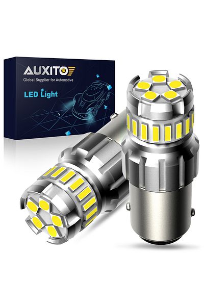 Choice 6500K 7440 W21W WY21W T20 AUXITO 2Pcs 1200LM 1156 BA15S P21W LED T20 W21/5W 7443 Car Bulb Canbus 115
