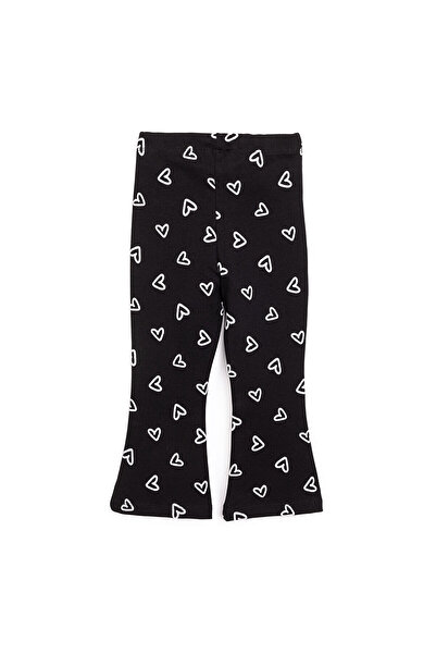 ebebek Hello Baby HelloBaby Basic Kız Kalp Desenli İspanyol Paça Tayt Kız Bebek