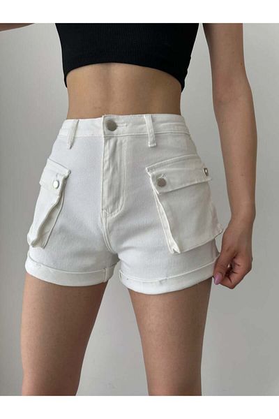 ADA MODA Blugi scurti elastici