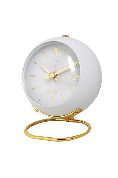Choice white Nordic Creative Electronic Desk Clock, Minimalist Children's Alarm Clock, New Desktop Bedside