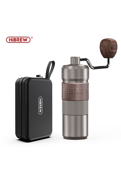 Choice G4B HiBREW Manual Coffee Grinder Aluminum Conical Burr Capacity 22g Hand Coffee Grinder with 11 Leve