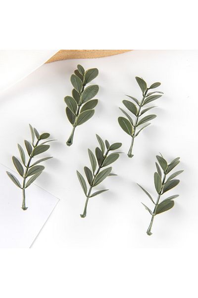 Choice army green 50PCS Artificial Plants Leaf Wedding Party Home Decor Accessories Diy Cake Candy Box Garl