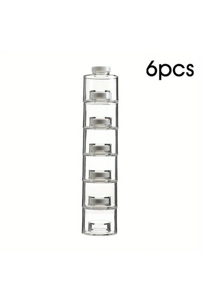 Choice مجموعة من 6 قطع، برطمان توابل، صندوق هزازة فلفل، برج توابل، أدوات أعشا...