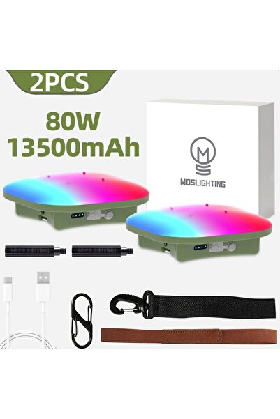 Choice 2 قطعة فانوس تخييم فانوس تخييم قابل لإعادة الشحن ضوء ذكي مع تحكم بلوتو...