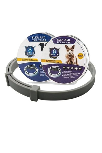 Choice 63cm For dogs GRAY New Cat Dog Collar Anti Flea Ticks Mosquitoes Outdoor Adjustable Pet Collars 8 Mo