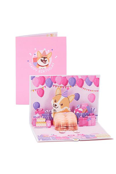 Choice AD-CWH-015 Cute Mermaid-cat Birthday Greeting Card With Envelope Exquisite Pearl Greetings Card Cele