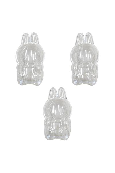 Choice for V2 3PCS For Labubu V1 V2 Transparent Protective Cover Monster Toy Elf Doll Storage Box Dustproof