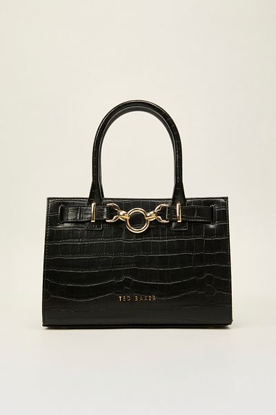 Ted Baker Croco Handbag with Buckle Detail