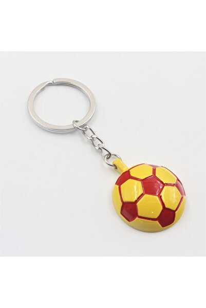 SANAT TACİRİ Sk - Sıfır - Galatasaray Yarım Futbol Topu Metal Anahtarlık -- G...